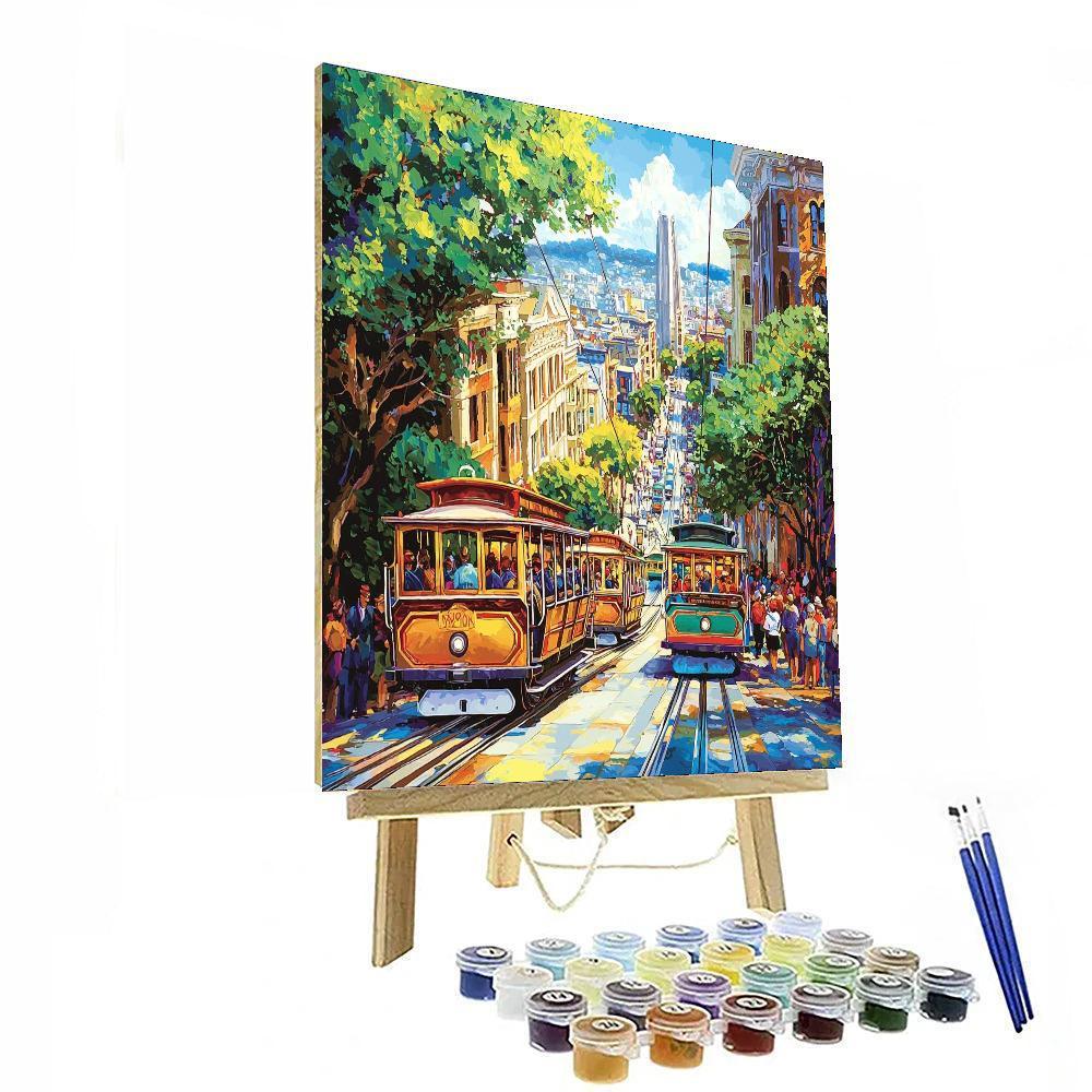 Historic Cable Cars - San Francisco Paint By Numbers