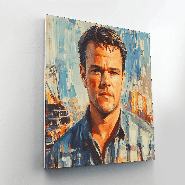 Matt Damon: The Versatile Journey Of A Hollywood Icon Painting By Numbers Kit