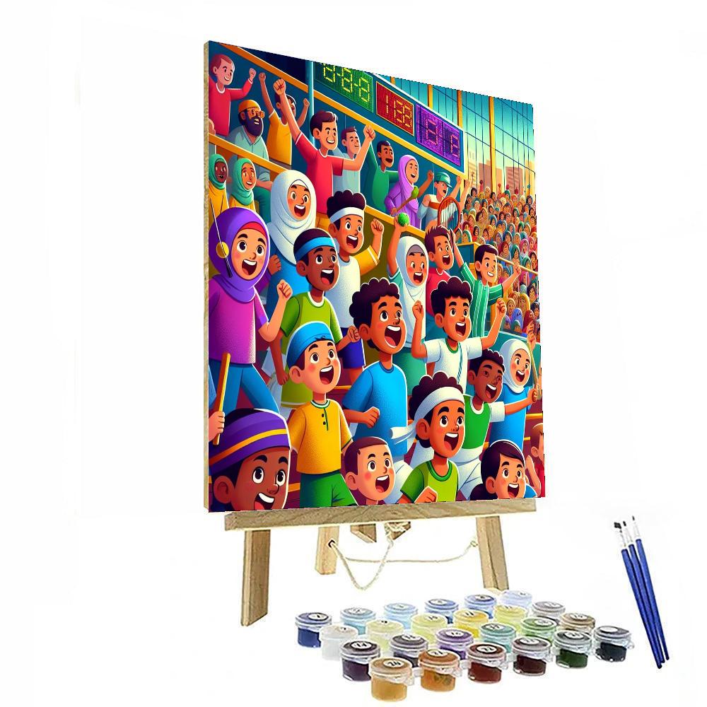 Energetic Sports Extravaganza Paint By Numbers Art