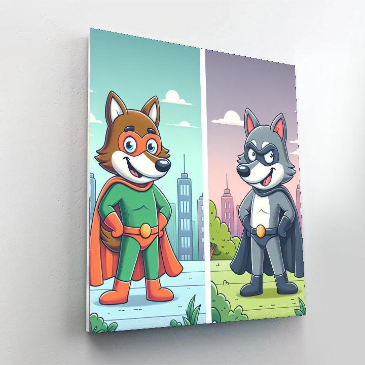 Animal Heroes And Villains Painting By Numbers Kit