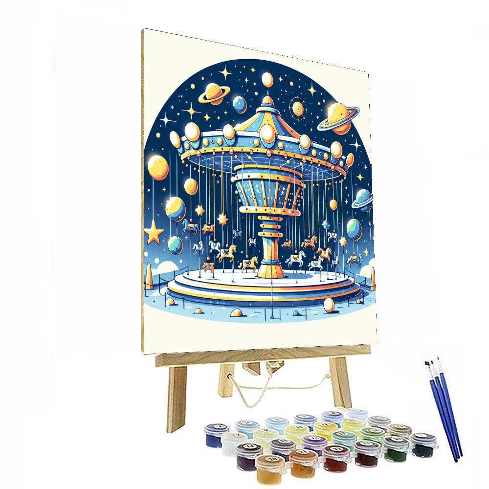 Celestial Carousel Carnival Number Painting