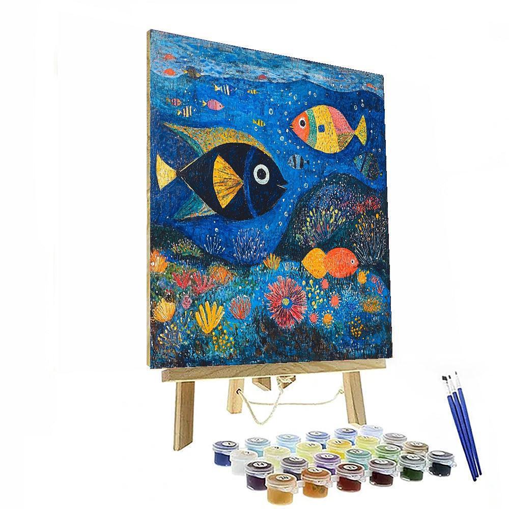 Paul Klee Inspired Oceanic Dance  Painting By Numbers Kit