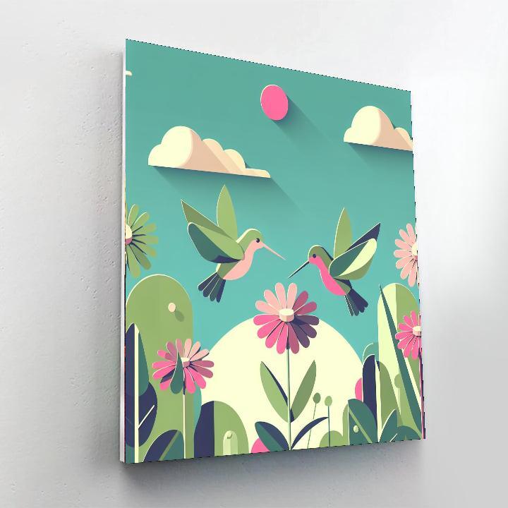 Harmonious Hummingbirds Paint By Numbers Art