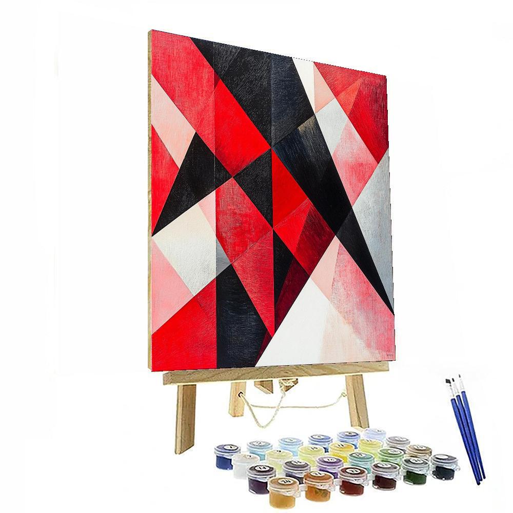 Kazimir Malevich Inspired Interlocking Dimensions  Painting Number Kit