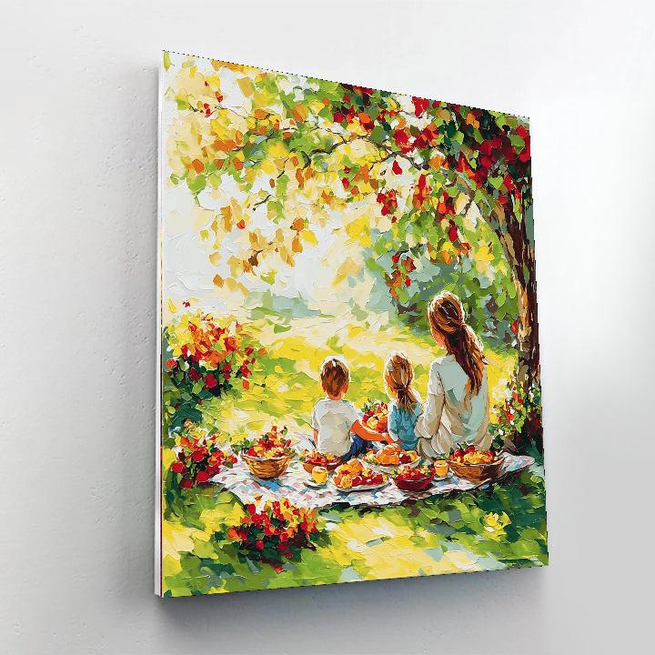 A Heartfelt Picnic Number Painting