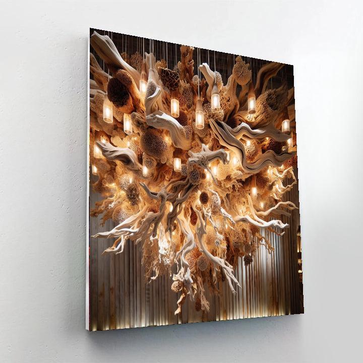 Celestial Driftwood Chandelier Painting Number Kit