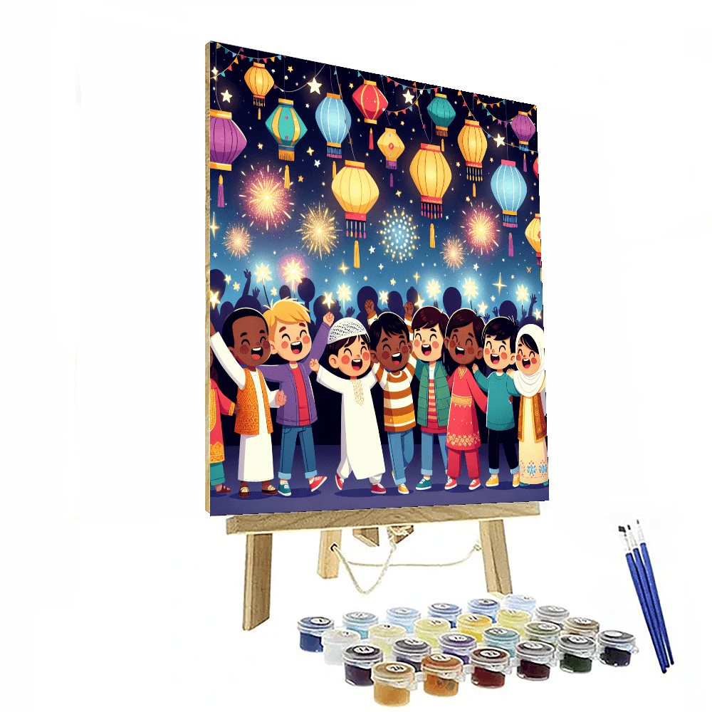 Joyful Festival Of Lights Painting Number Kit