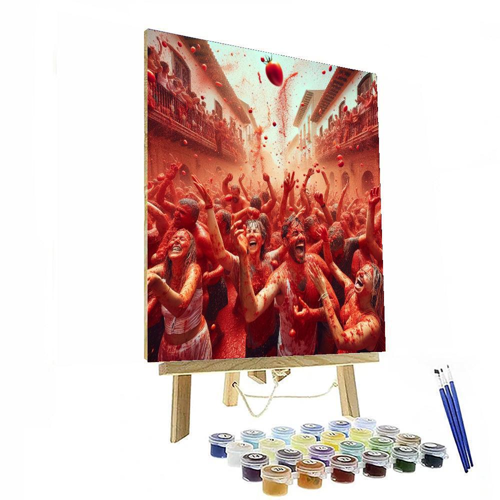 Tomatina Festival - Colombia Paint By Numbers