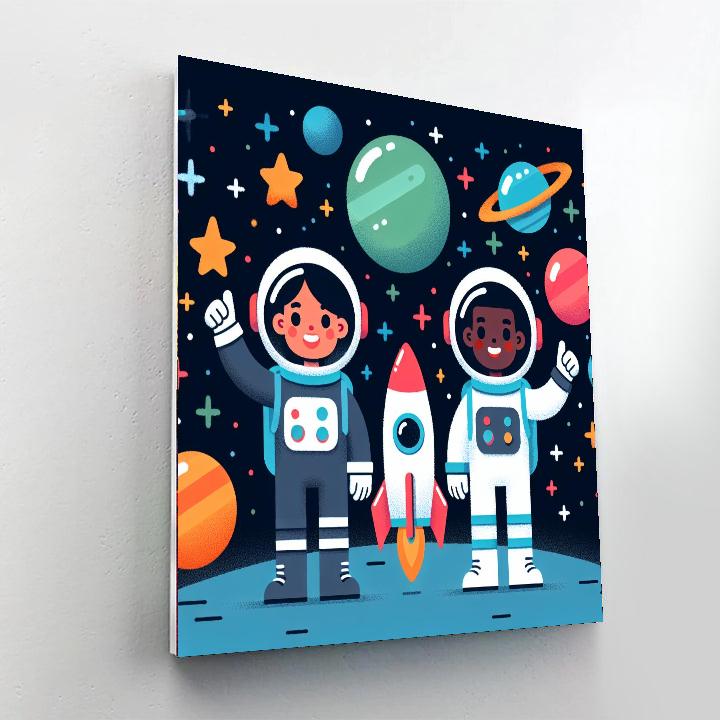 Space Astronaut Adventure Paint By Numbers