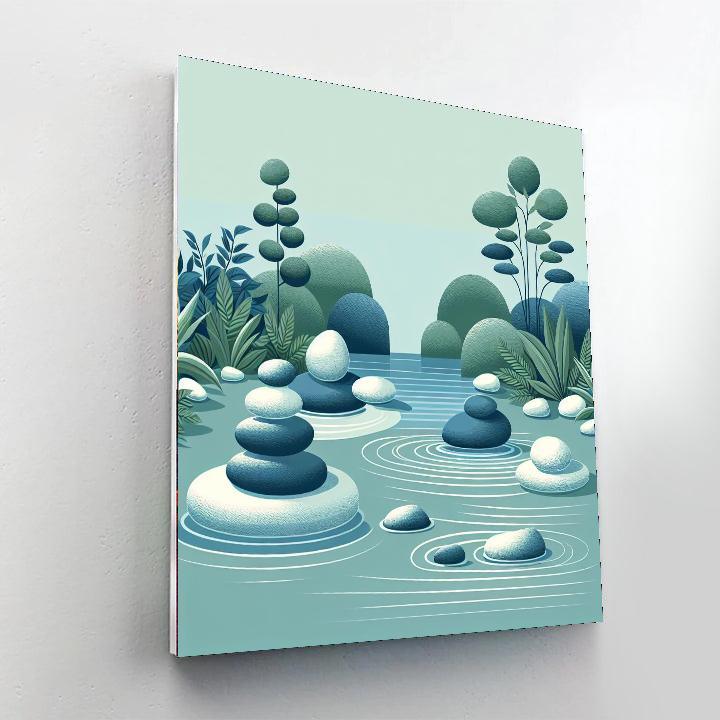 Serene Asian Zen Garden DIY Paint By Numbers