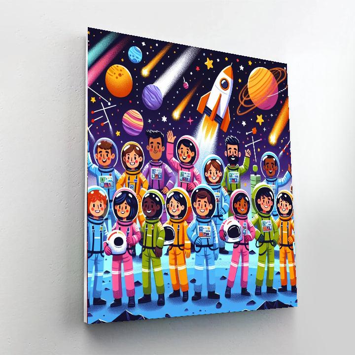 Space Rescue Squad DIY Paint By Numbers