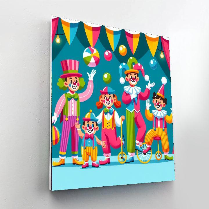 Circus Clown Capers Painting Number Kit