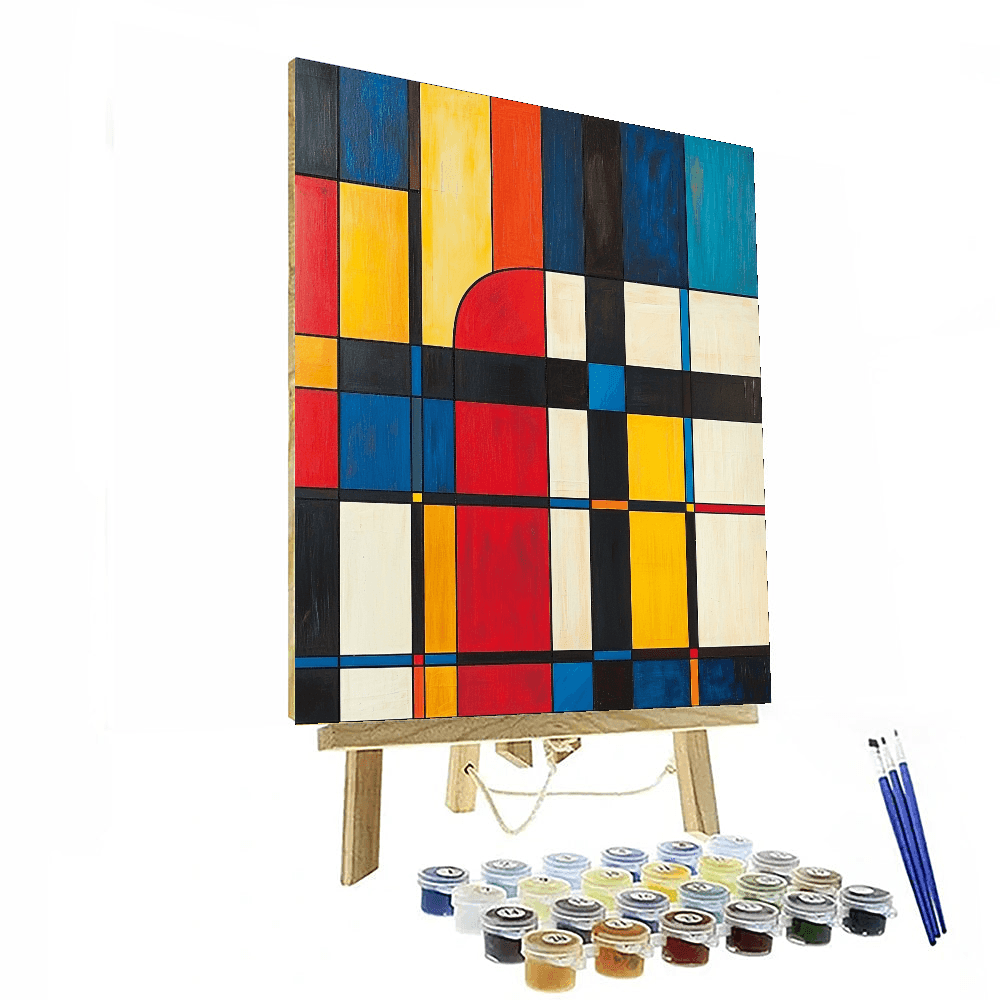 Mondrian Inspired Kaleidoscope Dreams  Painting By Numbers Kit
