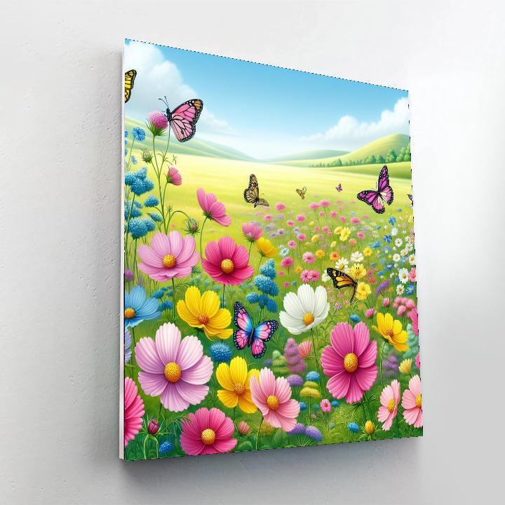 Charming Meadow Scene Paint By Number