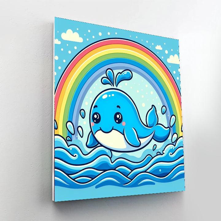 Rainbow Whale Paint By Numbers Kits