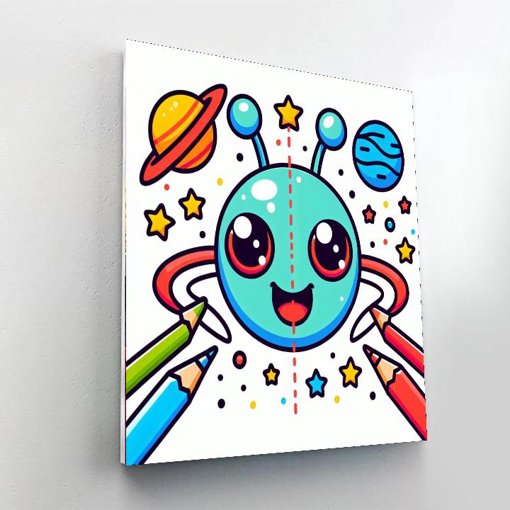 Funny Alien Encounter Numbered Painting Kits