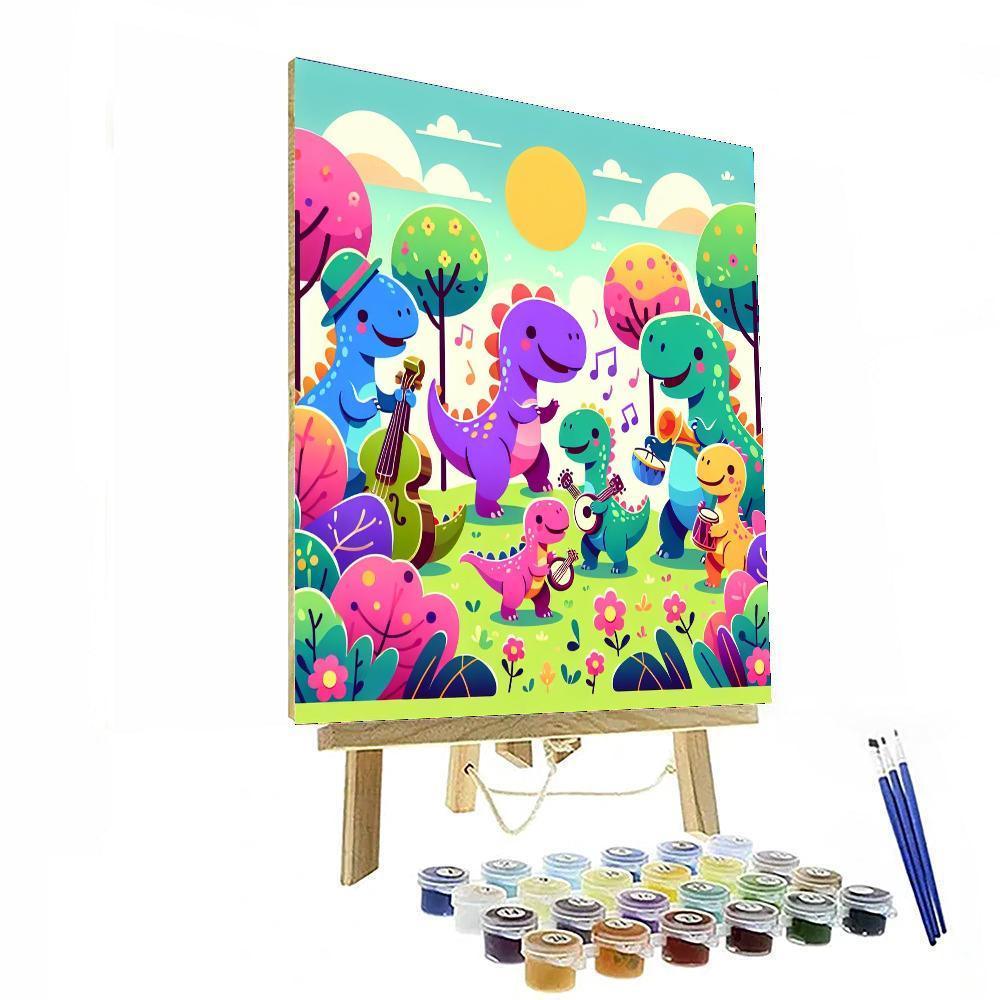 Funky Dino Dance Party Numbered Painting Kits