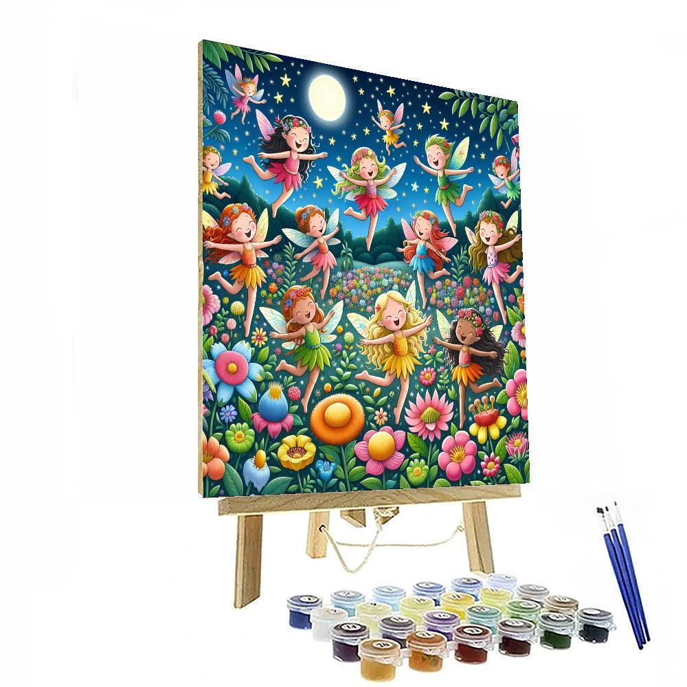 Festive Fairies In Flight Paint By Color