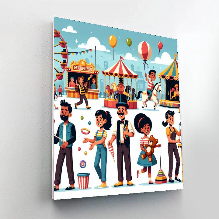 Colorful Carnival Capers Numbered Painting Kits