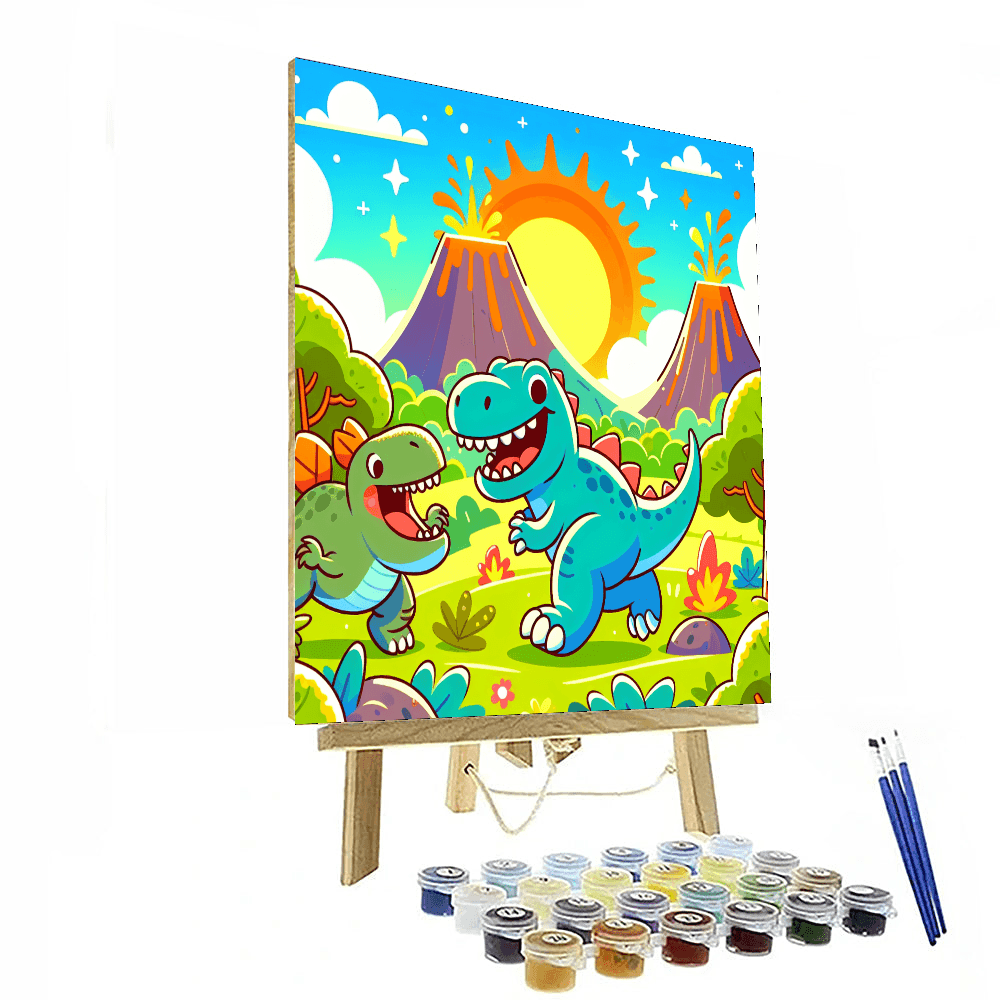 Dinosaur Discovery Day Painting By Numbers Kit