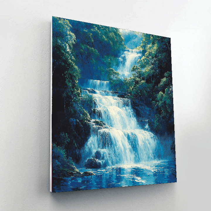 Katsushika Hokusai Inspired Cascading Dreams  Paint By Numbers Kits