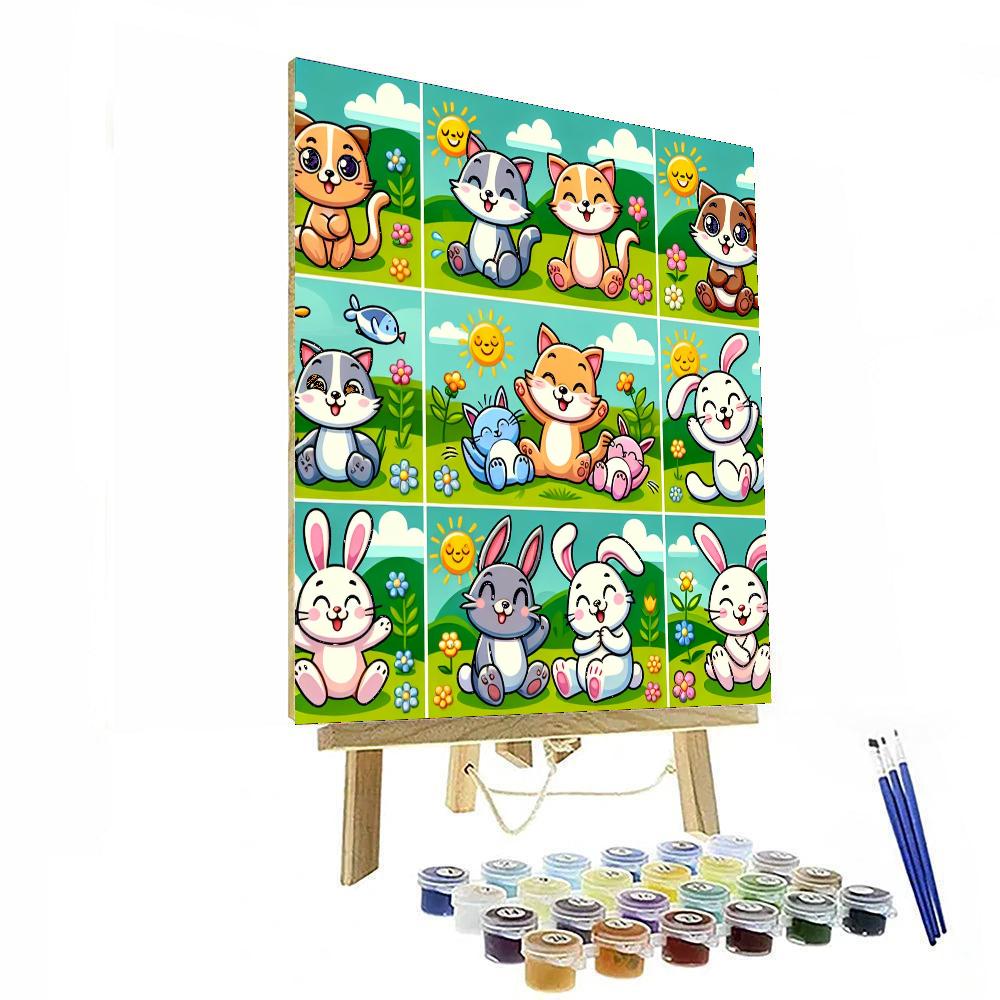 Happiest Pet Pals Paint By Numbers Art