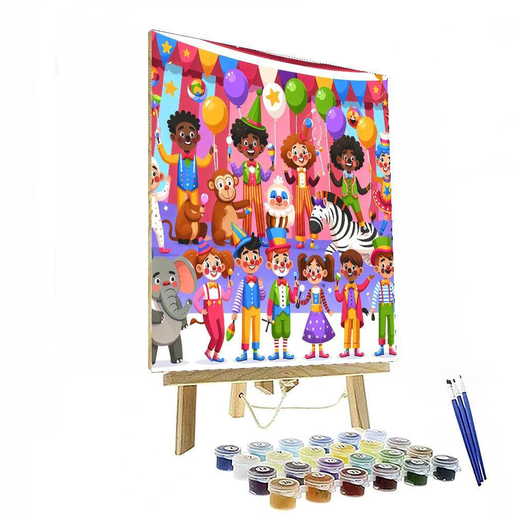 Silly Circus Parade Number Painting