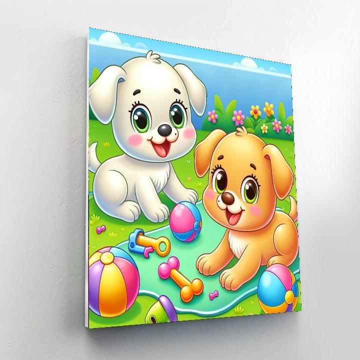 Happy Pups Playtime Paint By Numbers Kits