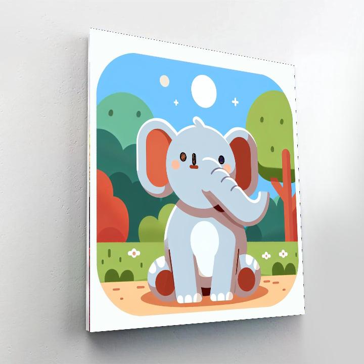 Wise Old Elephant Paint By Numbers