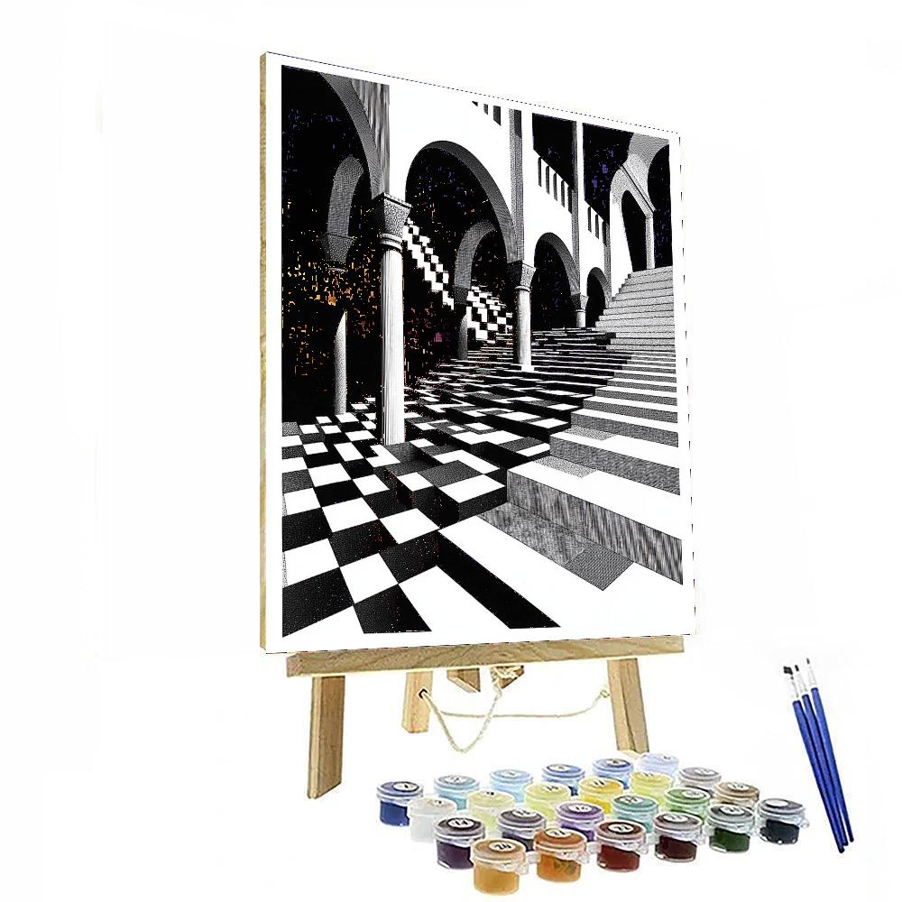 M.C. Escher Inspired The Labyrinth Of Patterns  Paint By Numbers