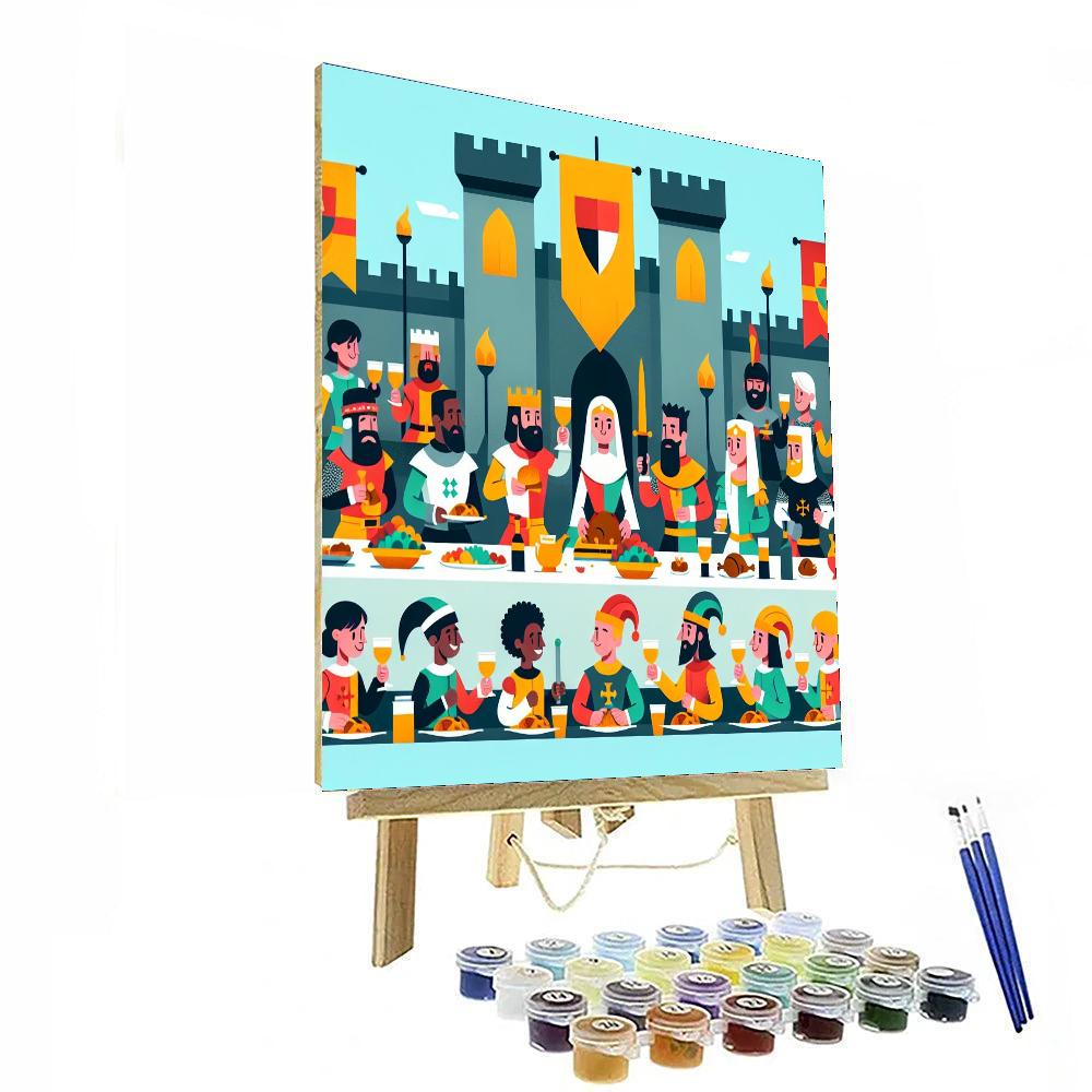 Medieval Feast And Fables Number Painting