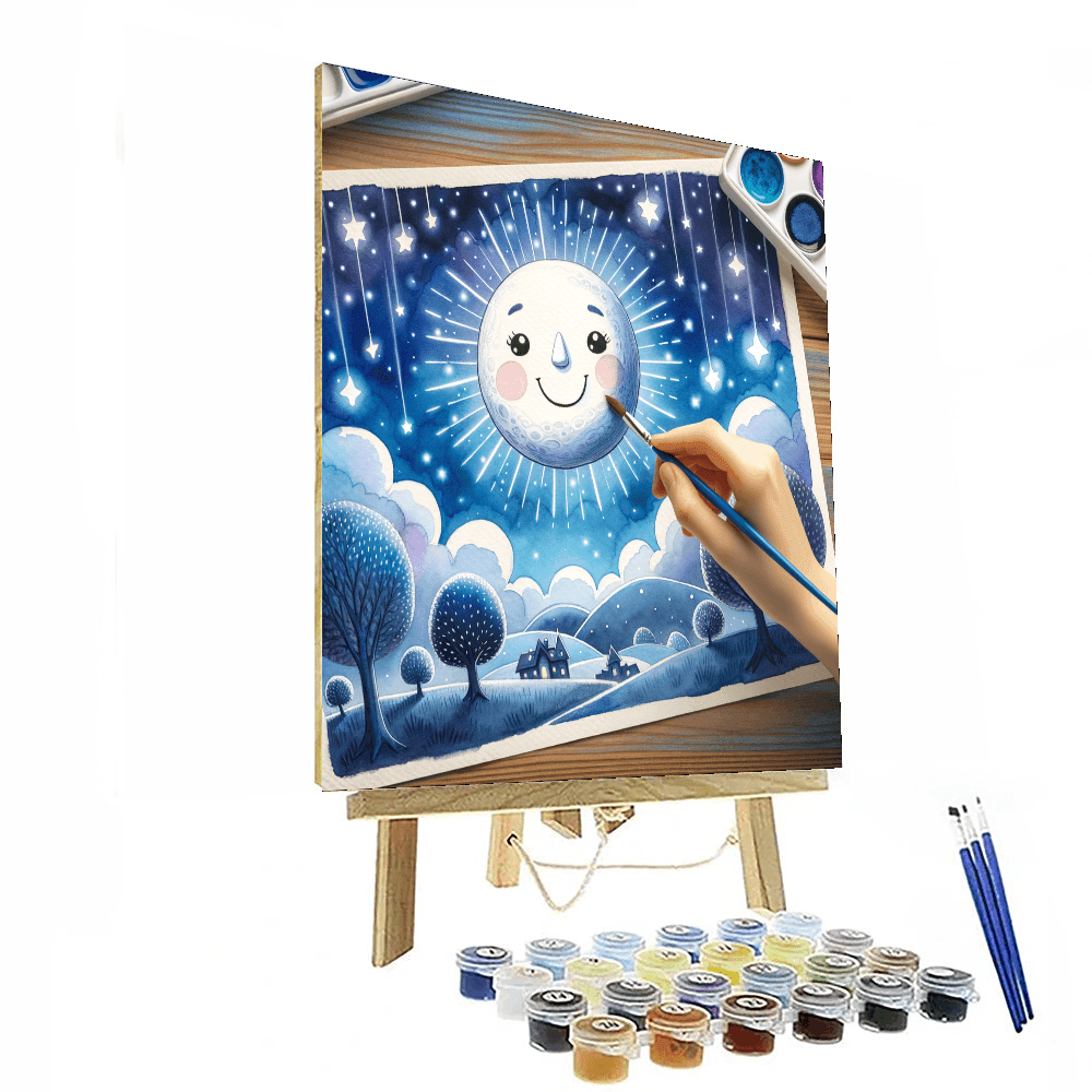 Charming Moon - DIY Painting By Numbers Kit