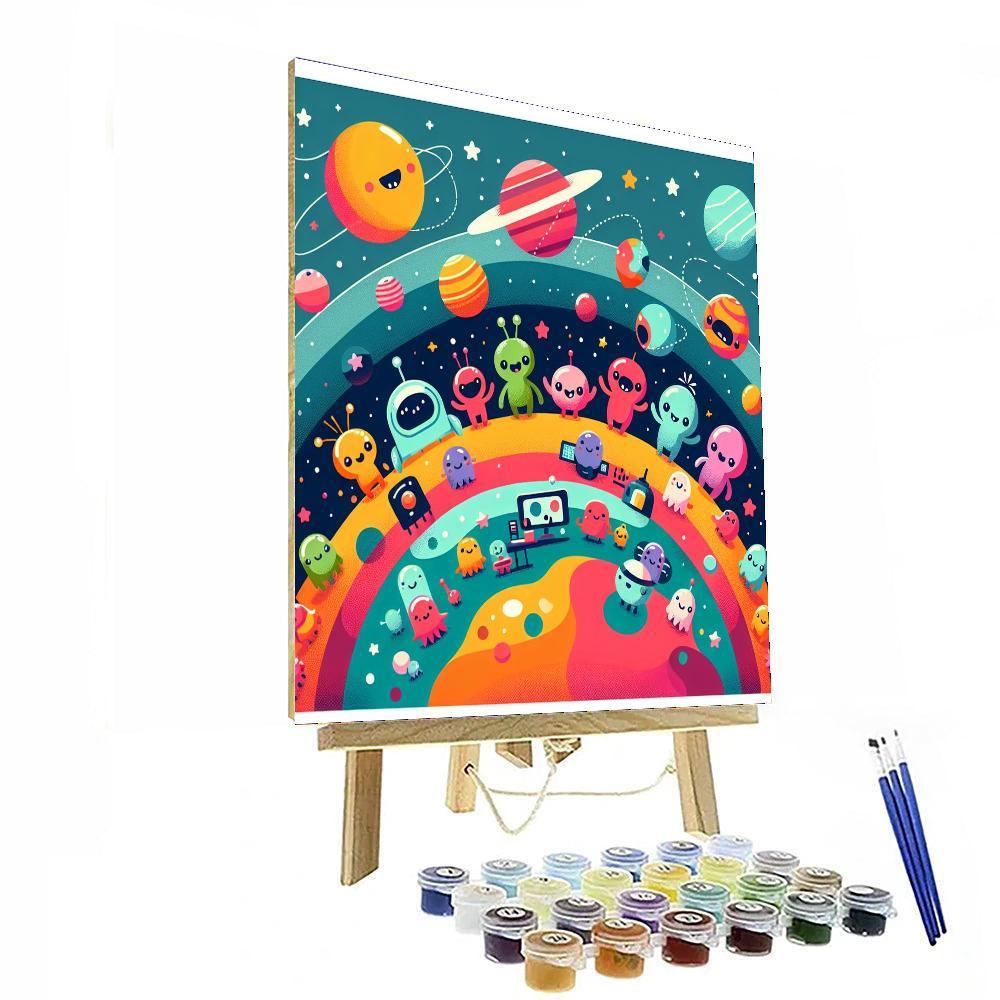 Space Aliens Playtime Paint By Color