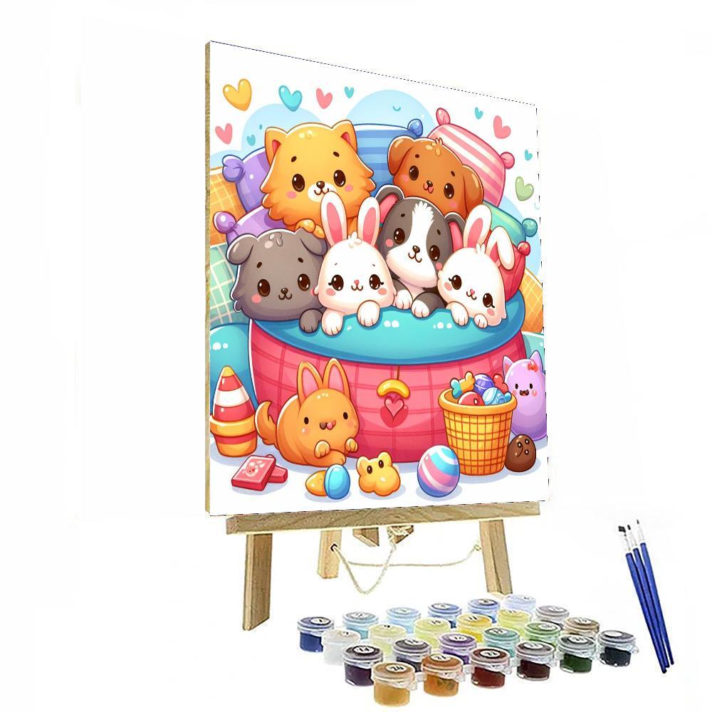 Cuddle Up With Critters Paint By Numbers