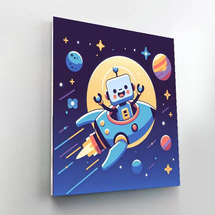 Robot's Galactic Journey Painting Number Kit