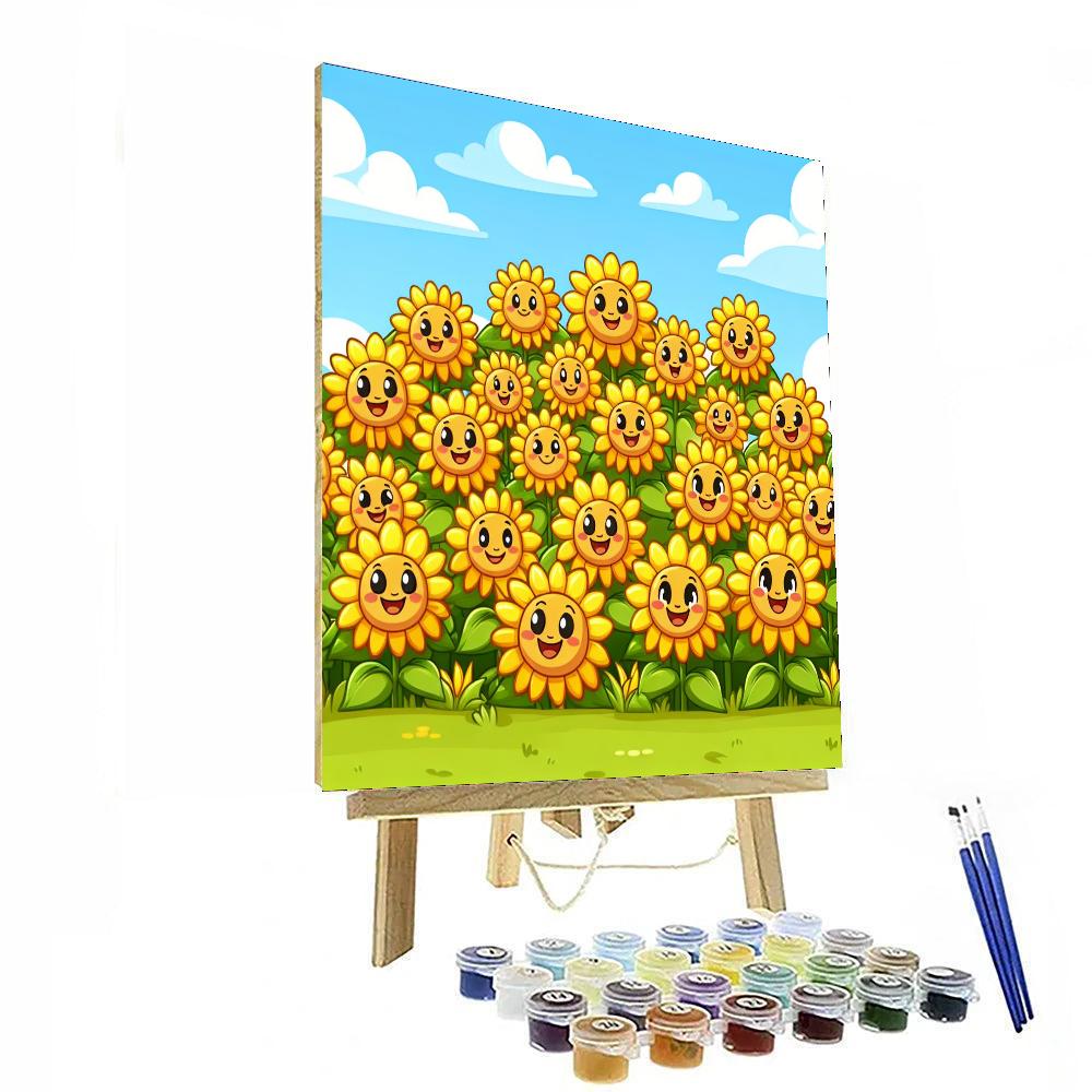 Sunny Days With Sunflowers Numbered Painting Kits