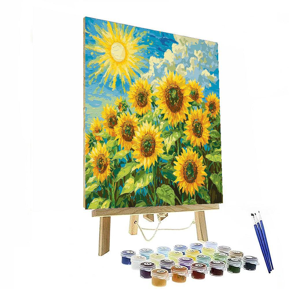 Vincent Van Gogh Inspired Summer Sunflowers  Number Painting