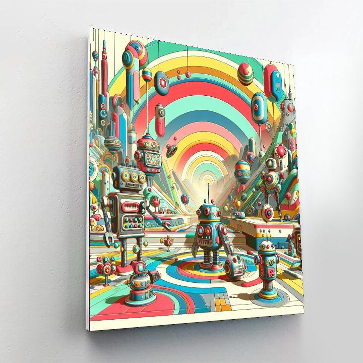 Retro Robot Journey Paint By Color