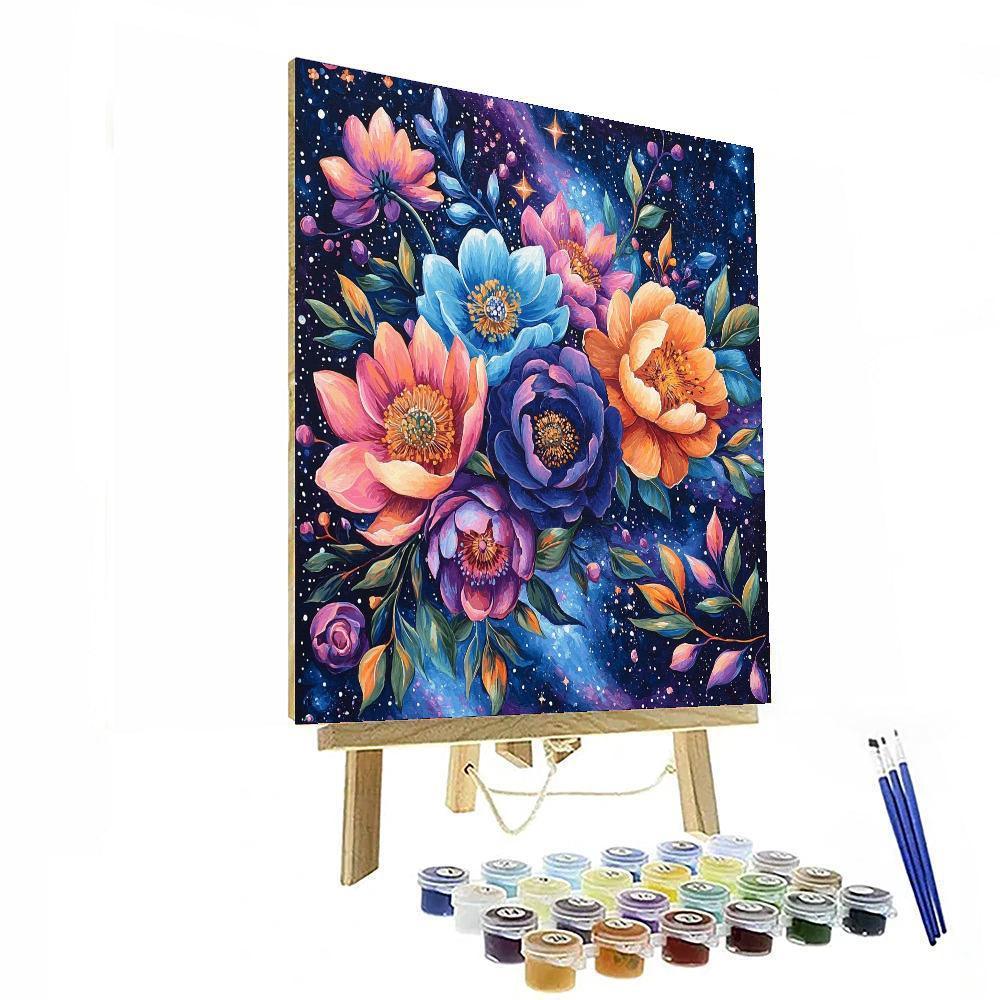 Frida Kahlo Inspired Galactic Flora Illusion  Paint By Color