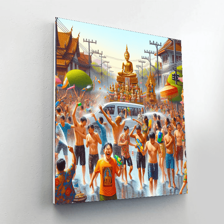 Songkran - Chiang Mai Paint By Numbers Art