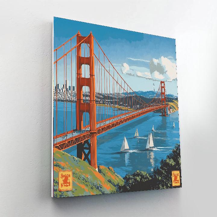 Golden Gate Bridge Numbered Painting Kits