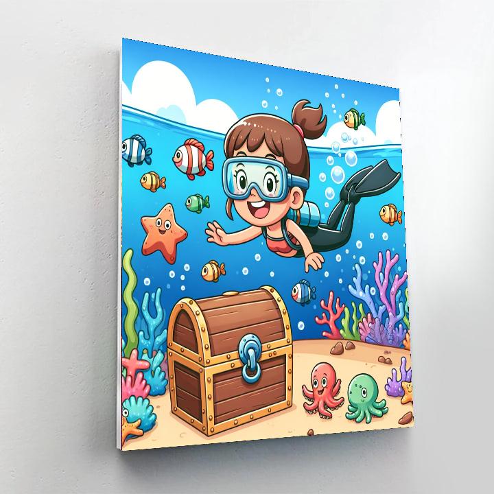 Undersea Treasure Expedition Paint By Numbers Art