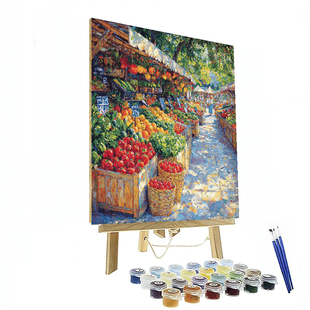 Claude Monet Inspired Vibrant Markets  Paint By Numbers Art