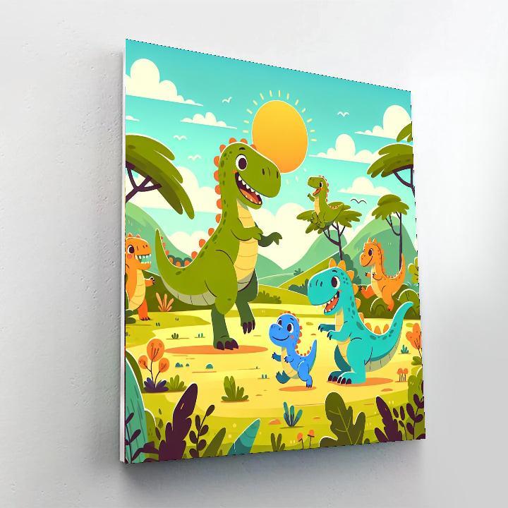 Colorful Dino Friends Paint By Color