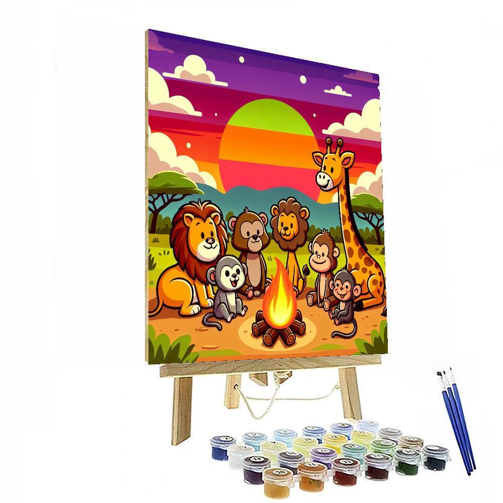 Safari Campfire Paint By Number