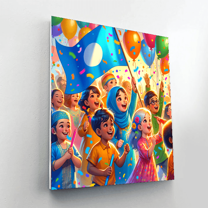 Joyful Rainbow Parade Paint By Number