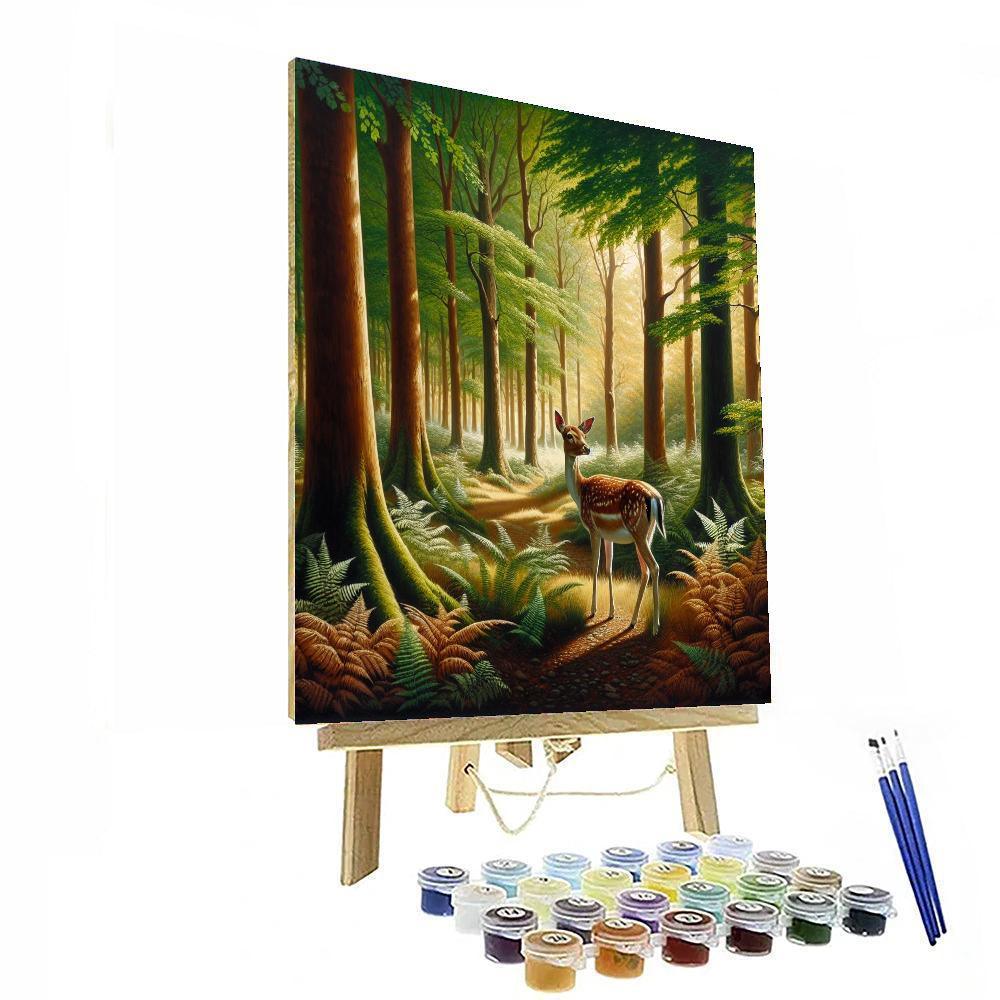 Deer's Woodland Grace DIY Paint By Numbers