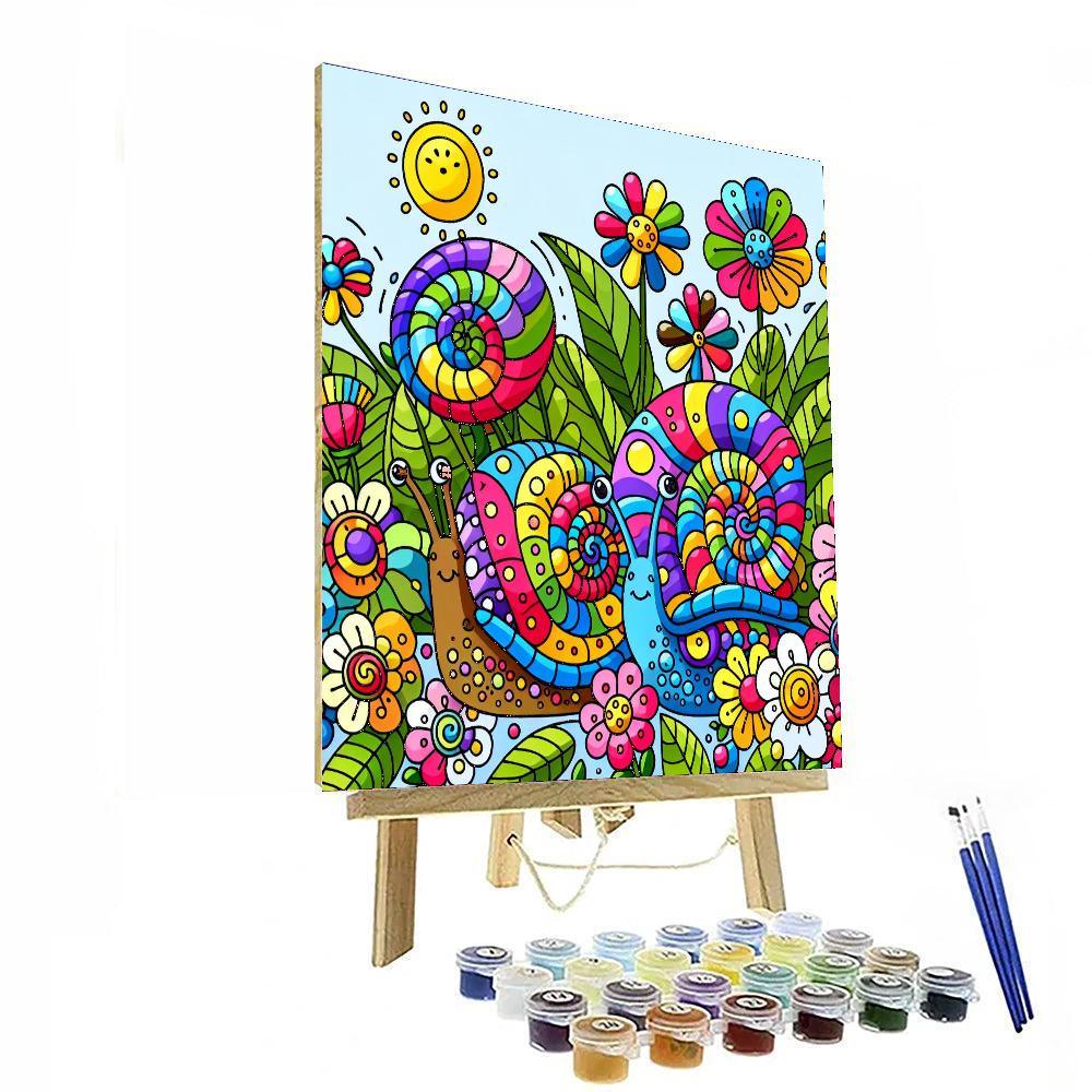 Giddy Garden Snails Paint By Color