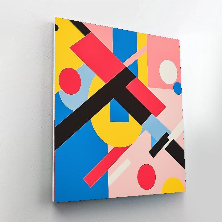 Kazimir Malevich Inspired Play Of Forms  Paint By Color