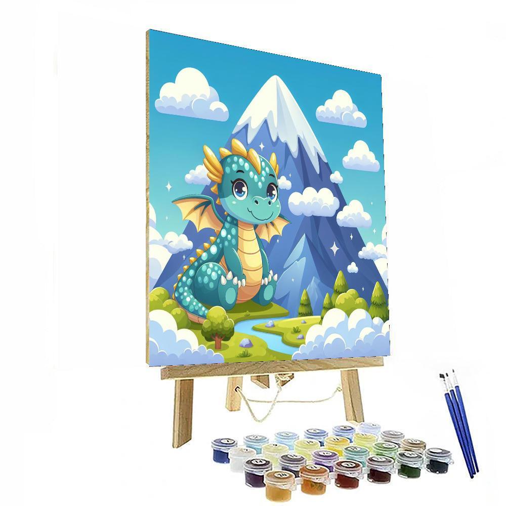 Dragon's Magical Mountain Paint By Color
